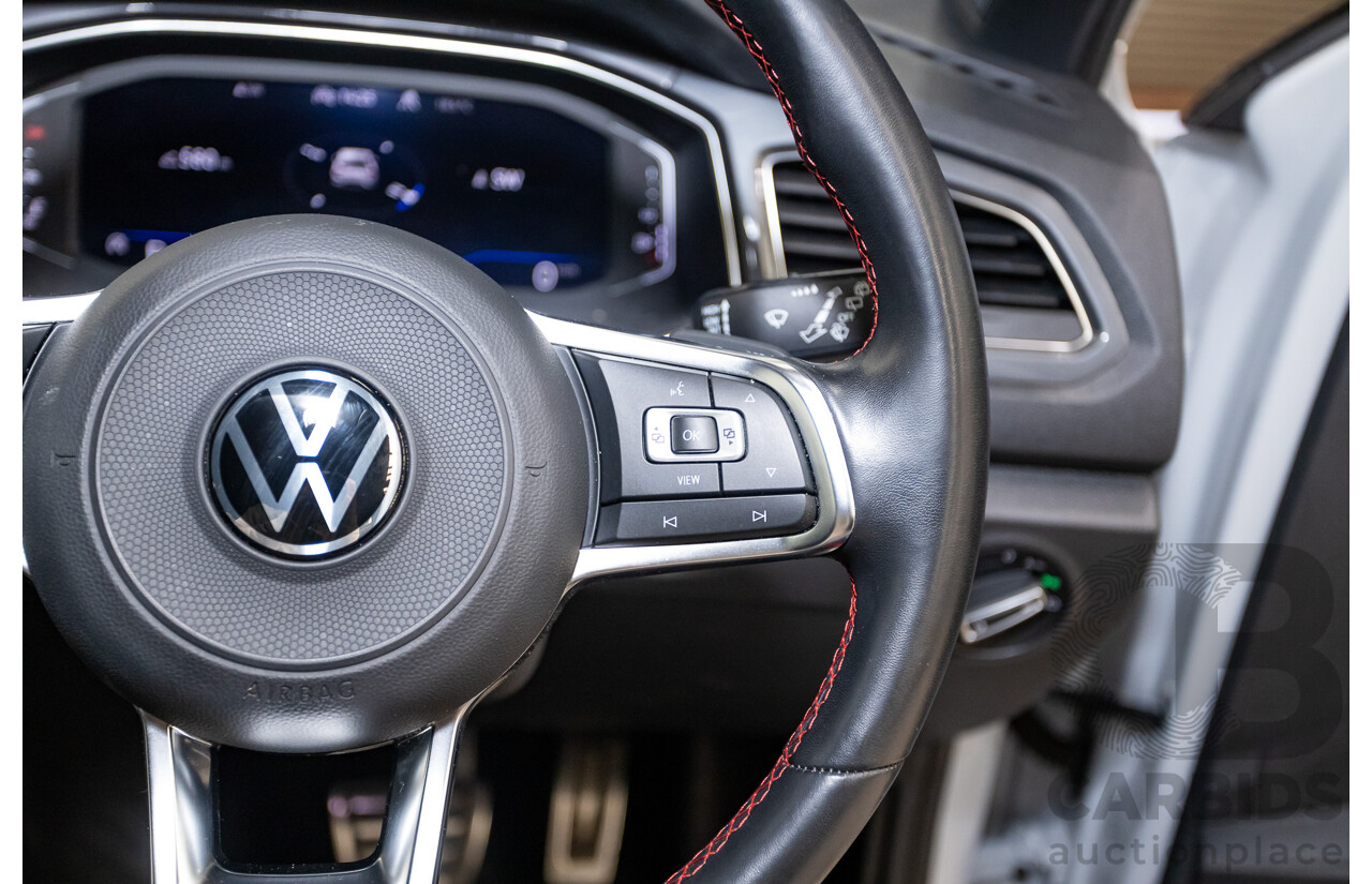 09/2021 Volkswagen T-Roc 140TSI SPORT (AWD) A1 MY21 4D Wagon White Silver Metallic Turbo 2.0L