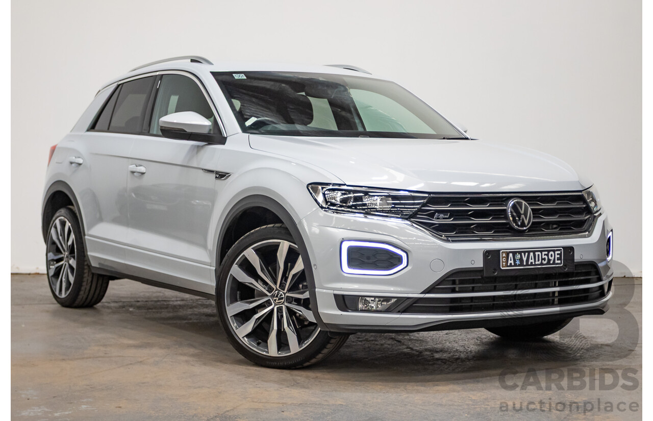 09/2021 Volkswagen T-Roc 140TSI SPORT (AWD) A1 MY21 4D Wagon White Silver Metallic Turbo 2.0L