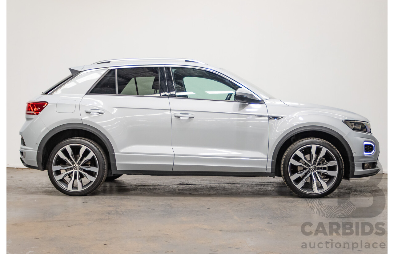 09/2021 Volkswagen T-Roc 140TSI SPORT (AWD) A1 MY21 4D Wagon White Silver Metallic Turbo 2.0L