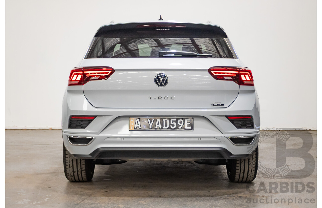 09/2021 Volkswagen T-Roc 140TSI SPORT (AWD) A1 MY21 4D Wagon White Silver Metallic Turbo 2.0L