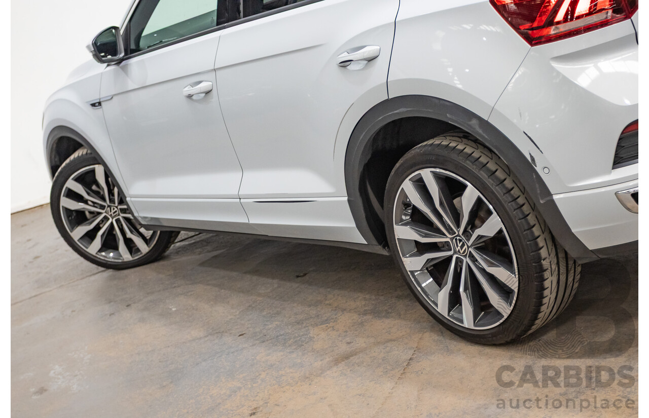 09/2021 Volkswagen T-Roc 140TSI SPORT (AWD) A1 MY21 4D Wagon White Silver Metallic Turbo 2.0L