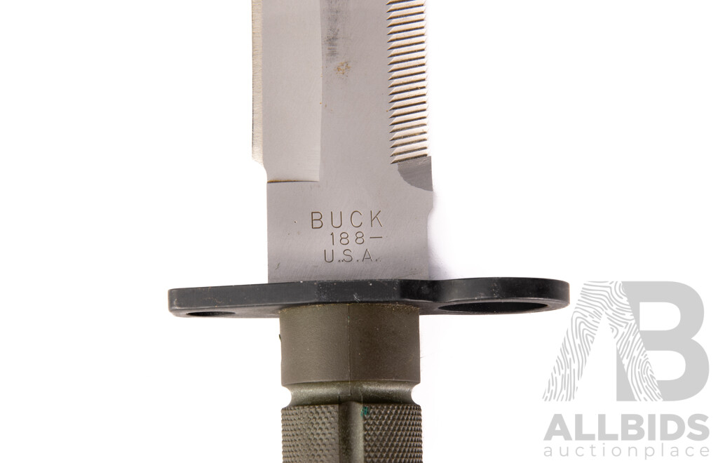 American Buck 188 Bayonet in Sheath with Automatic Sharpener
