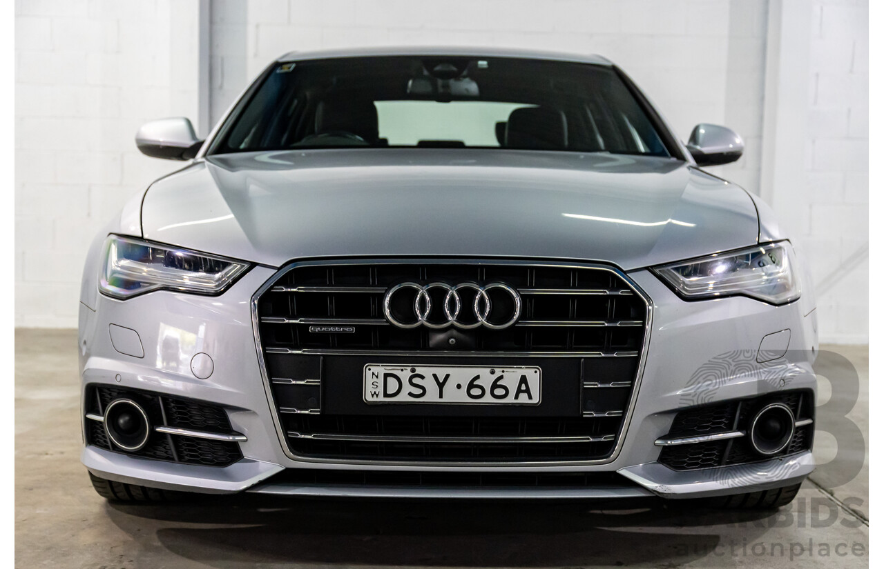 07/2017 Audi A6 S-Line 2.0 TFSI S-Tronic Quattro (AWD) 4GC MY18 4d Sedan Florett Silver Turbo 2.0L