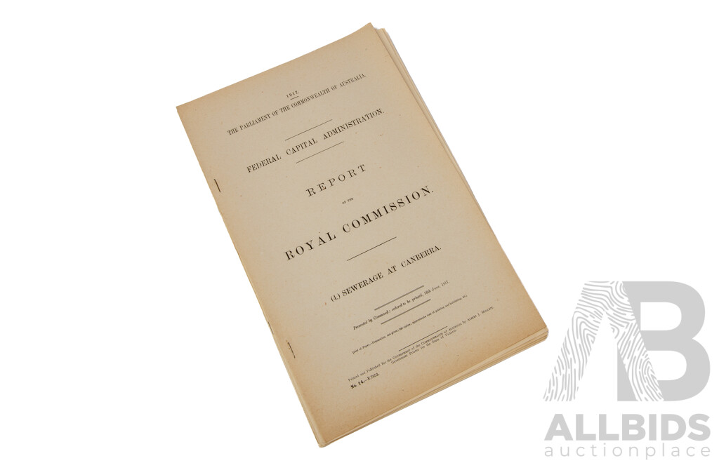 The Parliament of the Commonwealth of Australia Parliamentary Standing Committee on Public Works Report and Minutes of Evidence 1917, 1925 and 1926