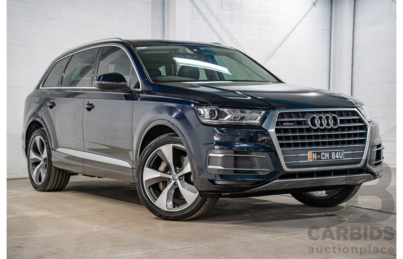 1/2017 Audi Q7 3.0 TDI Quattro (160KW AWD) 4M MY17 4d Wagon Ink Blue Pearl Turbo Diesel V6 3.0L - 7 Seater