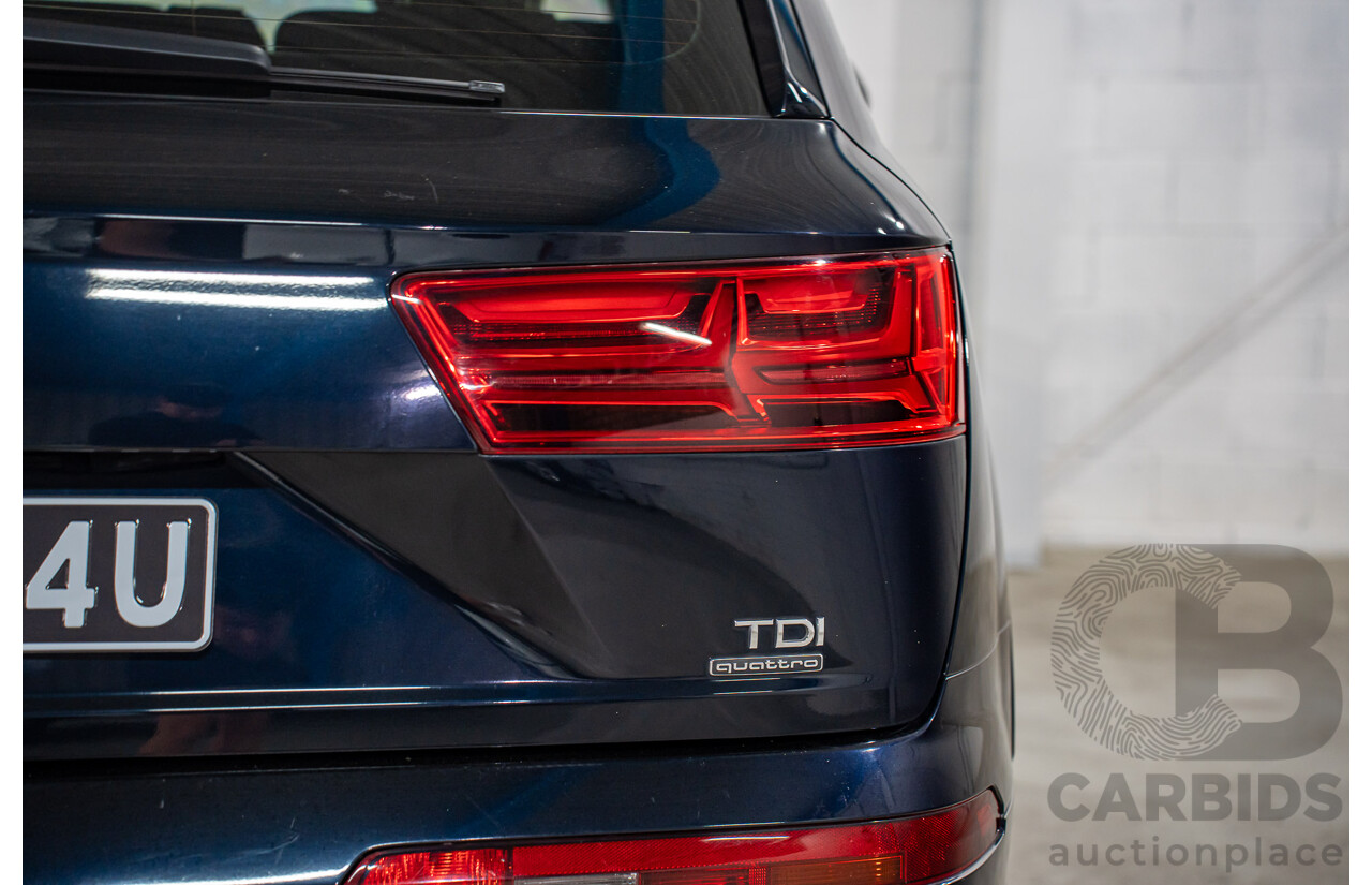 1/2017 Audi Q7 3.0 TDI Quattro (160KW AWD) 4M MY17 4d Wagon Ink Blue Pearl Turbo Diesel V6 3.0L - 7 Seater