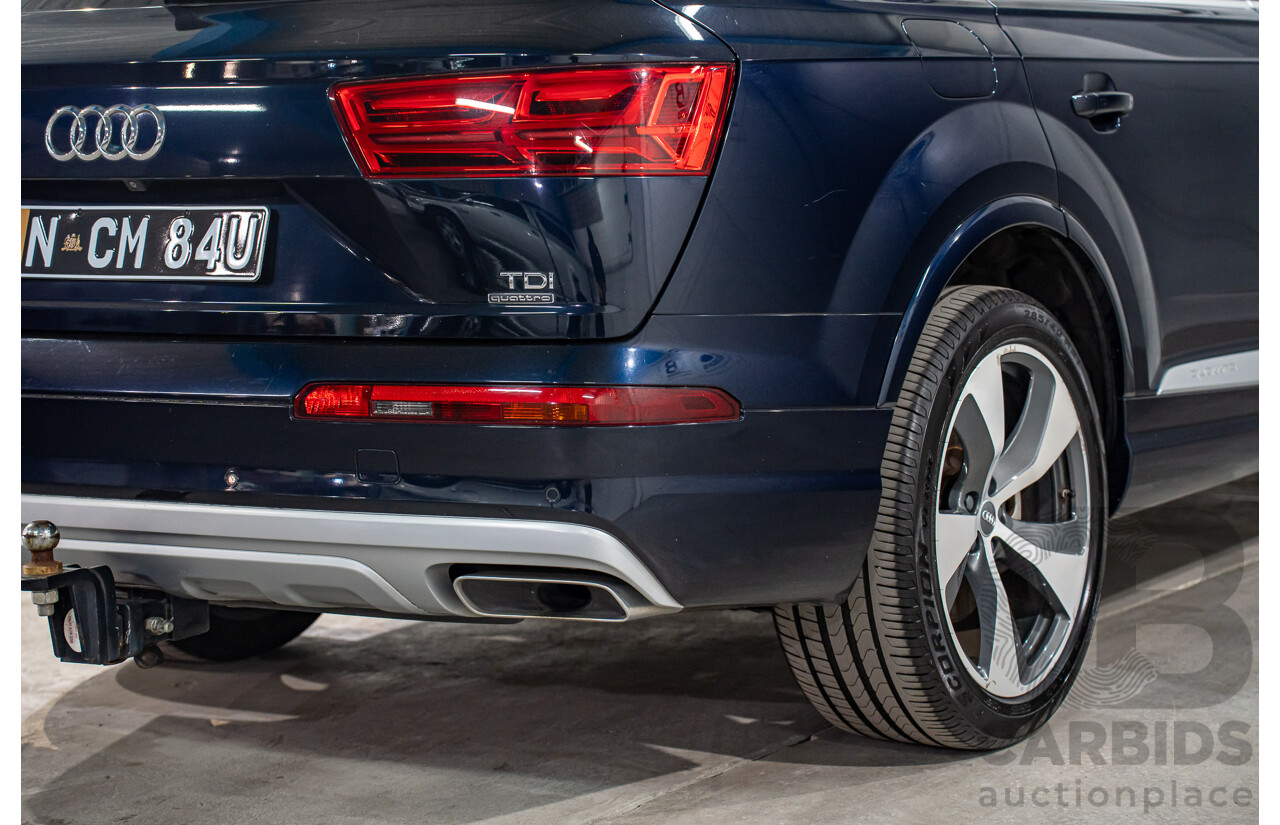 1/2017 Audi Q7 3.0 TDI Quattro (160KW AWD) 4M MY17 4d Wagon Ink Blue Pearl Turbo Diesel V6 3.0L - 7 Seater