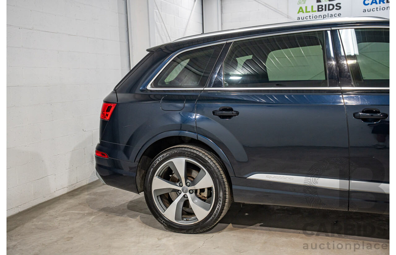 1/2017 Audi Q7 3.0 TDI Quattro (160KW AWD) 4M MY17 4d Wagon Ink Blue Pearl Turbo Diesel V6 3.0L - 7 Seater