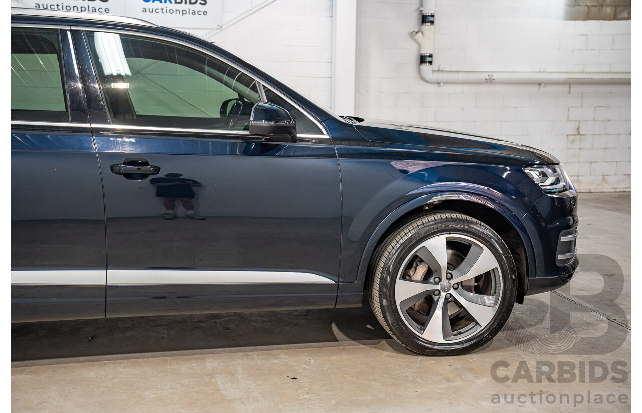 1/2017 Audi Q7 3.0 TDI Quattro (160KW AWD) 4M MY17 4d Wagon Ink Blue Pearl Turbo Diesel V6 3.0L - 7 Seater