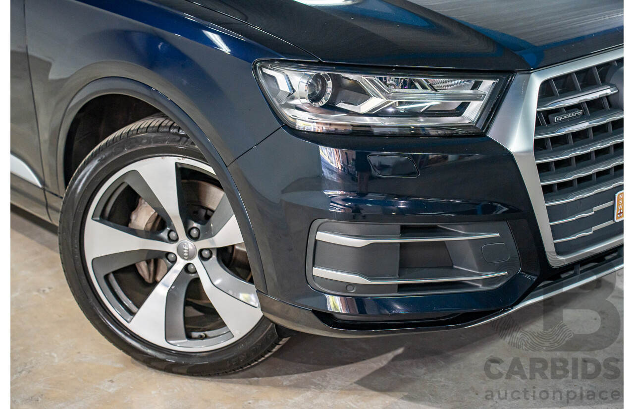 1/2017 Audi Q7 3.0 TDI Quattro (160KW AWD) 4M MY17 4d Wagon Ink Blue Pearl Turbo Diesel V6 3.0L - 7 Seater