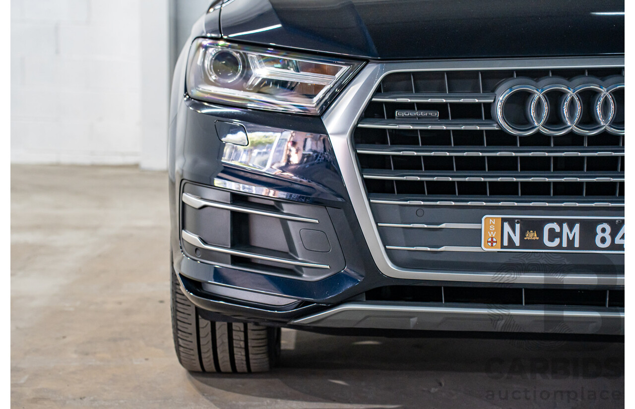 1/2017 Audi Q7 3.0 TDI Quattro (160KW AWD) 4M MY17 4d Wagon Ink Blue Pearl Turbo Diesel V6 3.0L - 7 Seater