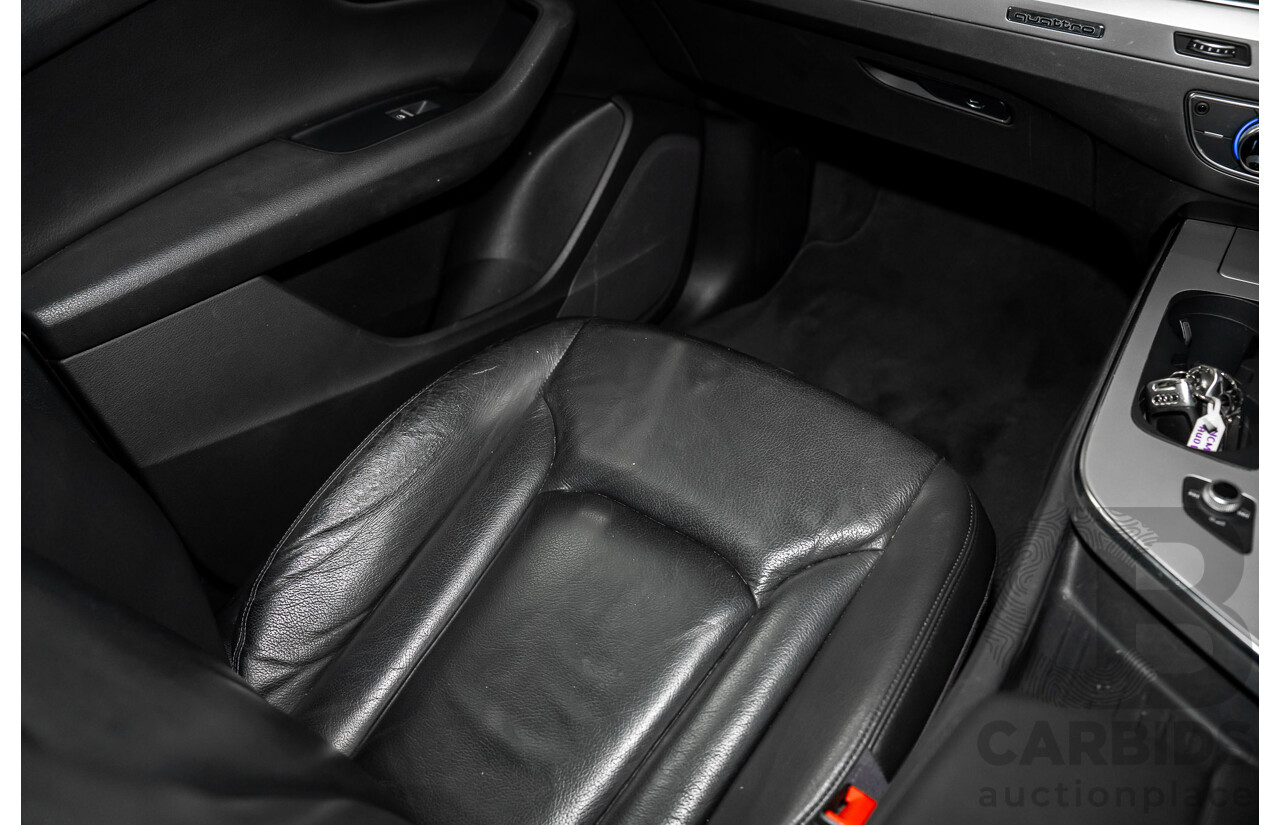 1/2017 Audi Q7 3.0 TDI Quattro (160KW AWD) 4M MY17 4d Wagon Ink Blue Pearl Turbo Diesel V6 3.0L - 7 Seater