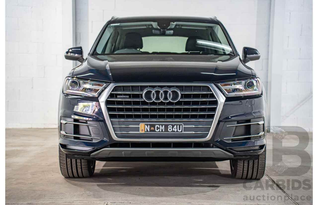 1/2017 Audi Q7 3.0 TDI Quattro (160KW AWD) 4M MY17 4d Wagon Ink Blue Pearl Turbo Diesel V6 3.0L - 7 Seater