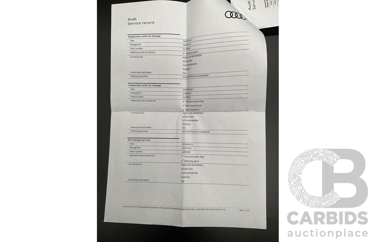 1/2017 Audi Q7 3.0 TDI Quattro (160KW AWD) 4M MY17 4d Wagon Ink Blue Pearl Turbo Diesel V6 3.0L - 7 Seater