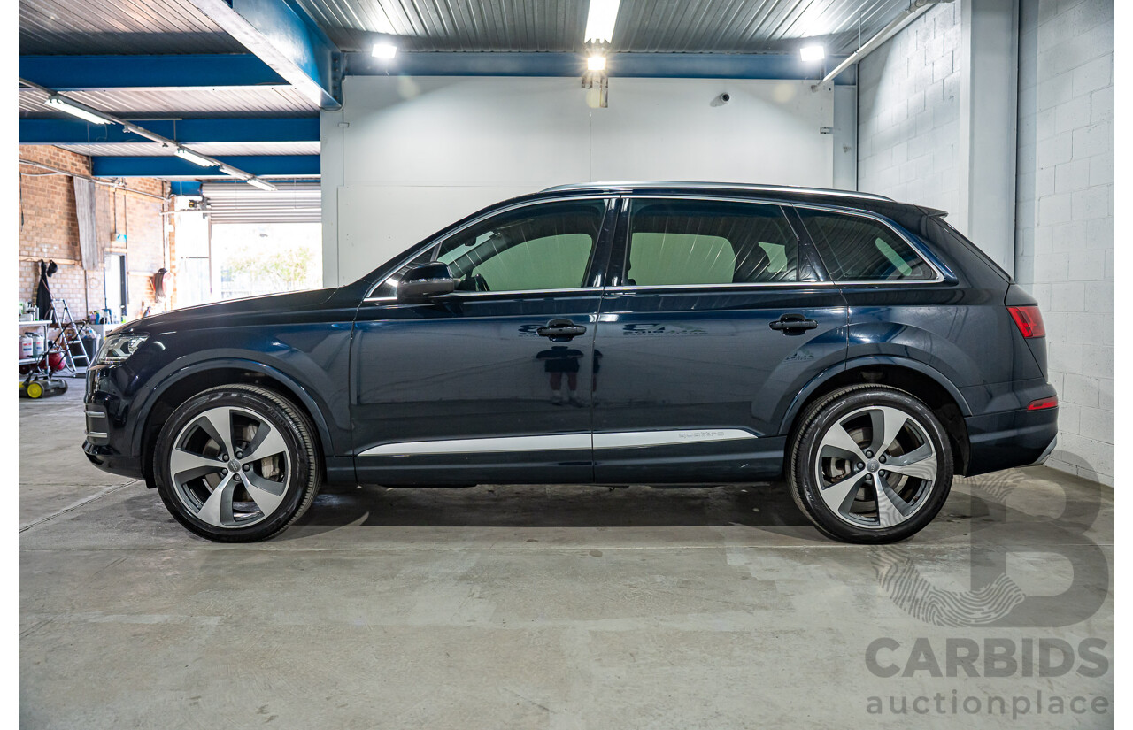 1/2017 Audi Q7 3.0 TDI Quattro (160KW AWD) 4M MY17 4d Wagon Ink Blue Pearl Turbo Diesel V6 3.0L - 7 Seater