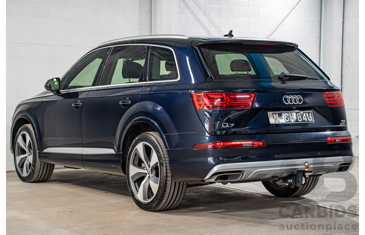 1/2017 Audi Q7 3.0 TDI Quattro (160KW AWD) 4M MY17 4d Wagon Ink Blue Pearl Turbo Diesel V6 3.0L - 7 Seater