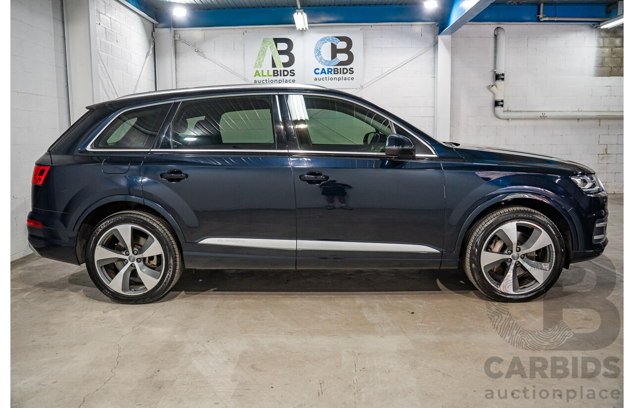 1/2017 Audi Q7 3.0 TDI Quattro (160KW AWD) 4M MY17 4d Wagon Ink Blue Pearl Turbo Diesel V6 3.0L - 7 Seater
