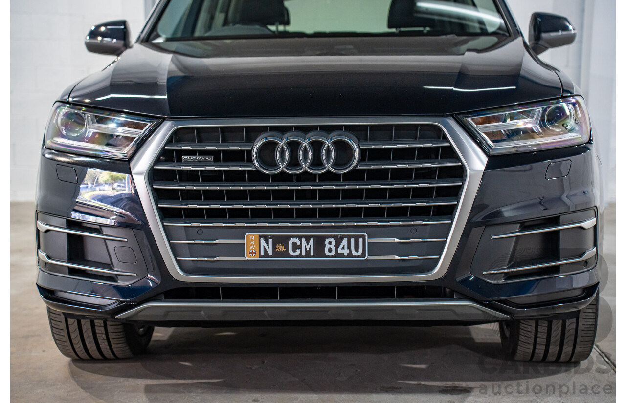 1/2017 Audi Q7 3.0 TDI Quattro (160KW AWD) 4M MY17 4d Wagon Ink Blue Pearl Turbo Diesel V6 3.0L - 7 Seater