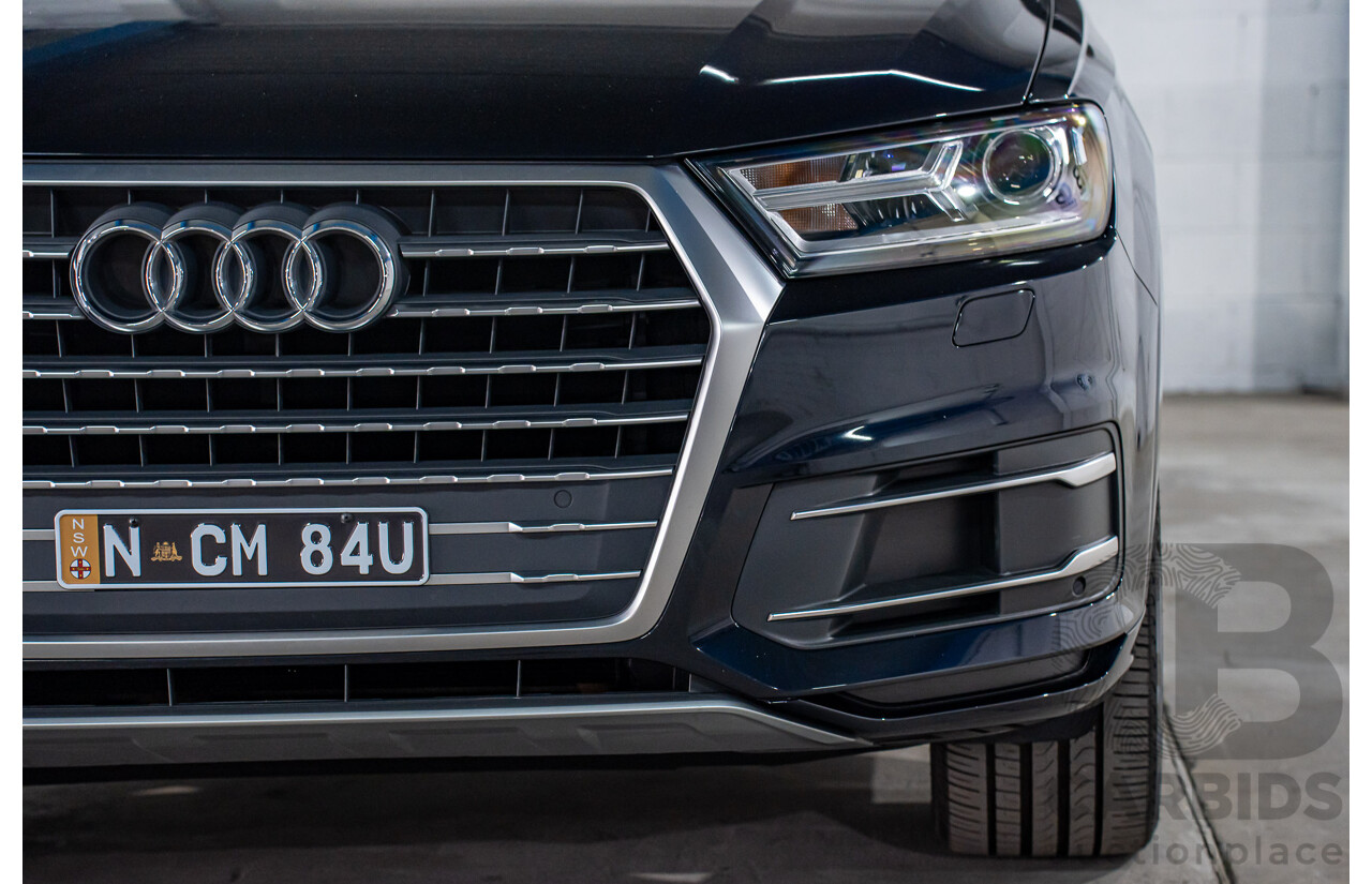 1/2017 Audi Q7 3.0 TDI Quattro (160KW AWD) 4M MY17 4d Wagon Ink Blue Pearl Turbo Diesel V6 3.0L - 7 Seater