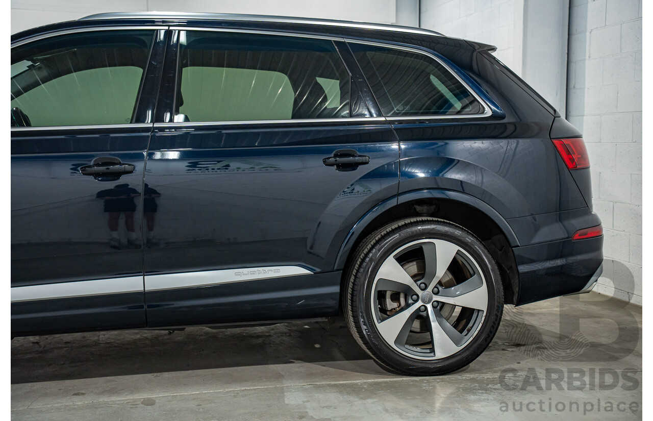 1/2017 Audi Q7 3.0 TDI Quattro (160KW AWD) 4M MY17 4d Wagon Ink Blue Pearl Turbo Diesel V6 3.0L - 7 Seater