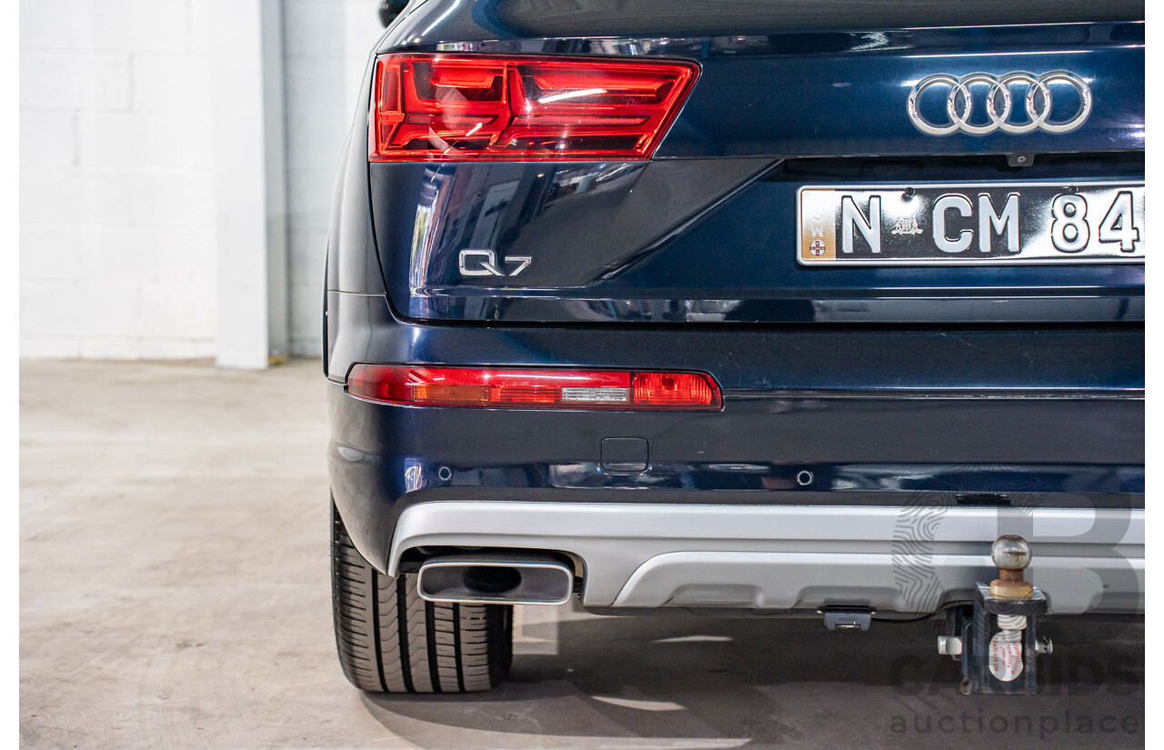 1/2017 Audi Q7 3.0 TDI Quattro (160KW AWD) 4M MY17 4d Wagon Ink Blue Pearl Turbo Diesel V6 3.0L - 7 Seater