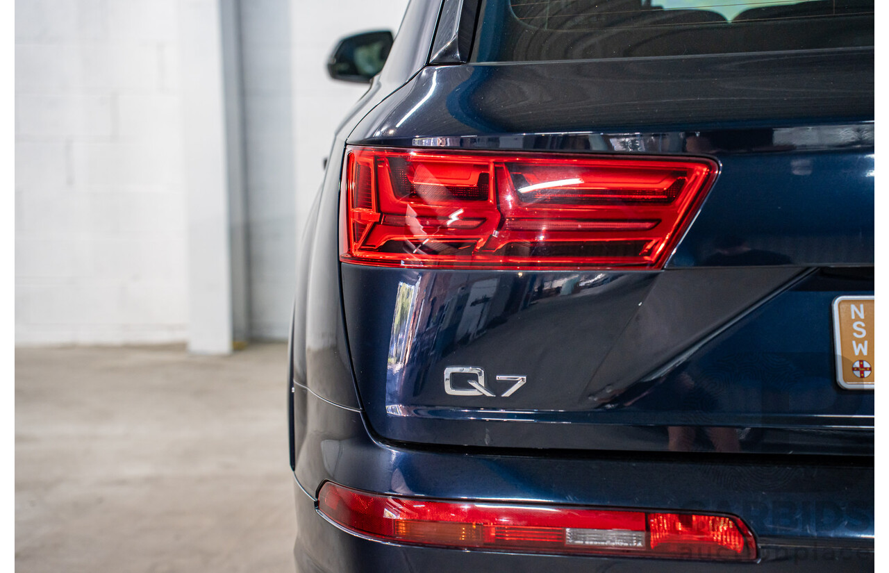1/2017 Audi Q7 3.0 TDI Quattro (160KW AWD) 4M MY17 4d Wagon Ink Blue Pearl Turbo Diesel V6 3.0L - 7 Seater