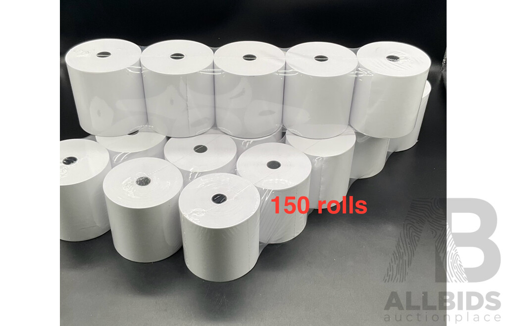 Thermal Paper Rolls - 80x80mm - Lot of 150 Rolls