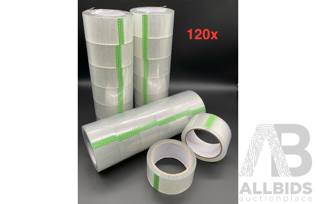 Clear Adhesive Packing Tape 48mm - Lot of 120