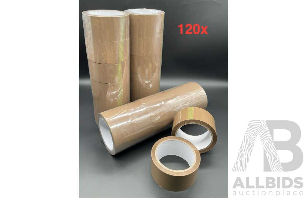 Brown Adhesive Packing Tape 48mm - Lot of 120