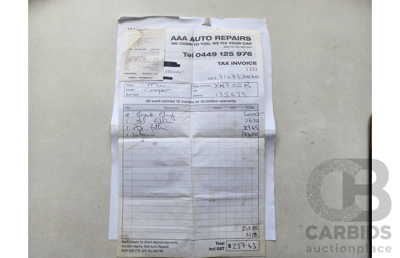 6/2006 Mini Cooper PARK LANE R50 2d Hatchback Black 1.6L