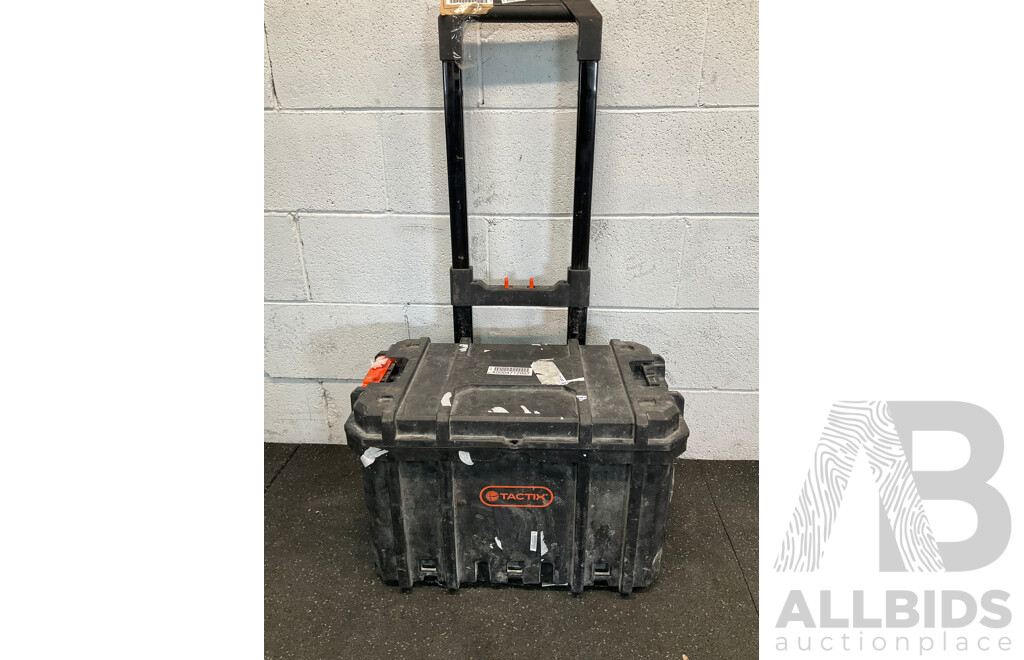 Tactix Modular Rolling Toolbox with Lift-Out Carry Tray with Assorted Tools
