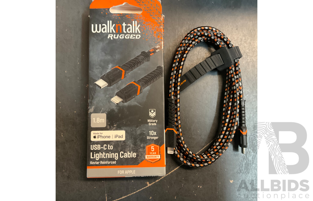 Men's Business Smartwatch and WALKnTALK Rugged USB-C Cable - Lot of 2