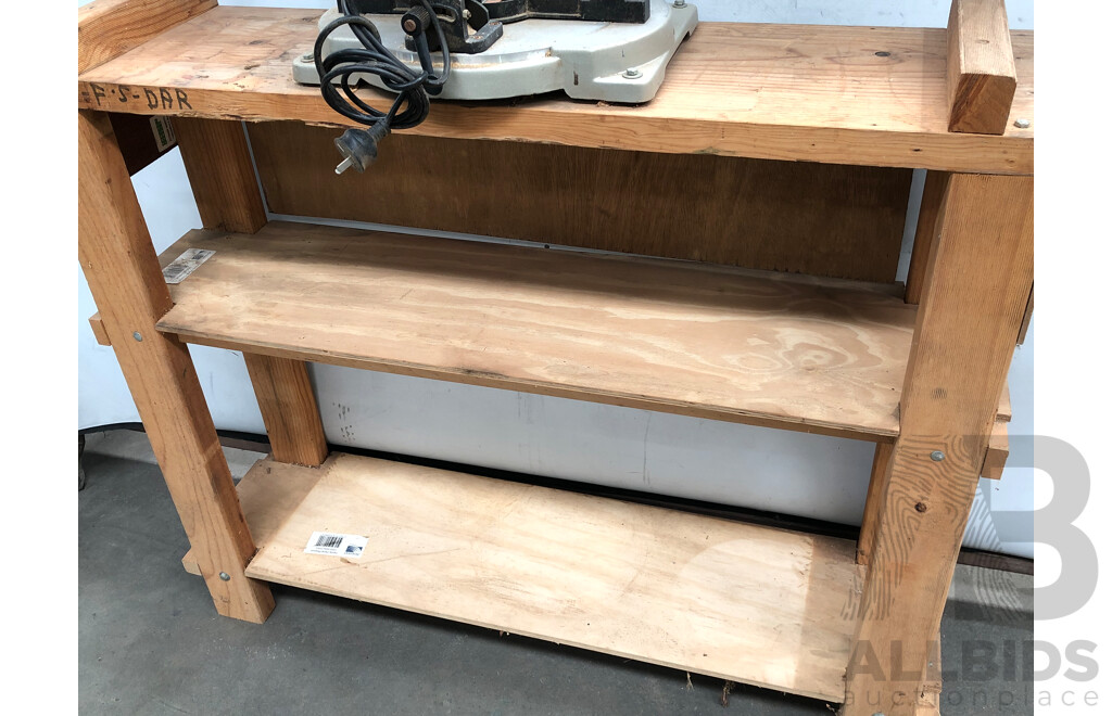 Ryobi 210mm Handyline Electric Compound Mitre Saw and Custom Built Bench