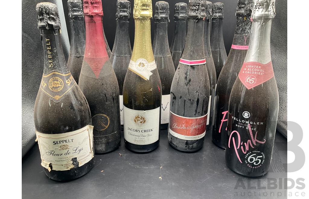Assorted Bottles of Australian Sparkling Wines - Lot of 15