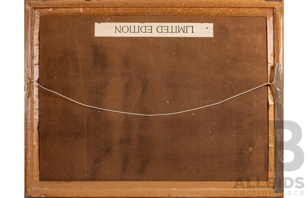 d'Arcy Doyle, (20th Century, Australian, 1932-2001), The Arrival of the First Fleet, Signed and Limited Editioned Quality Reproduction Print of the Original Oil, 70 x 93 cm (frame)