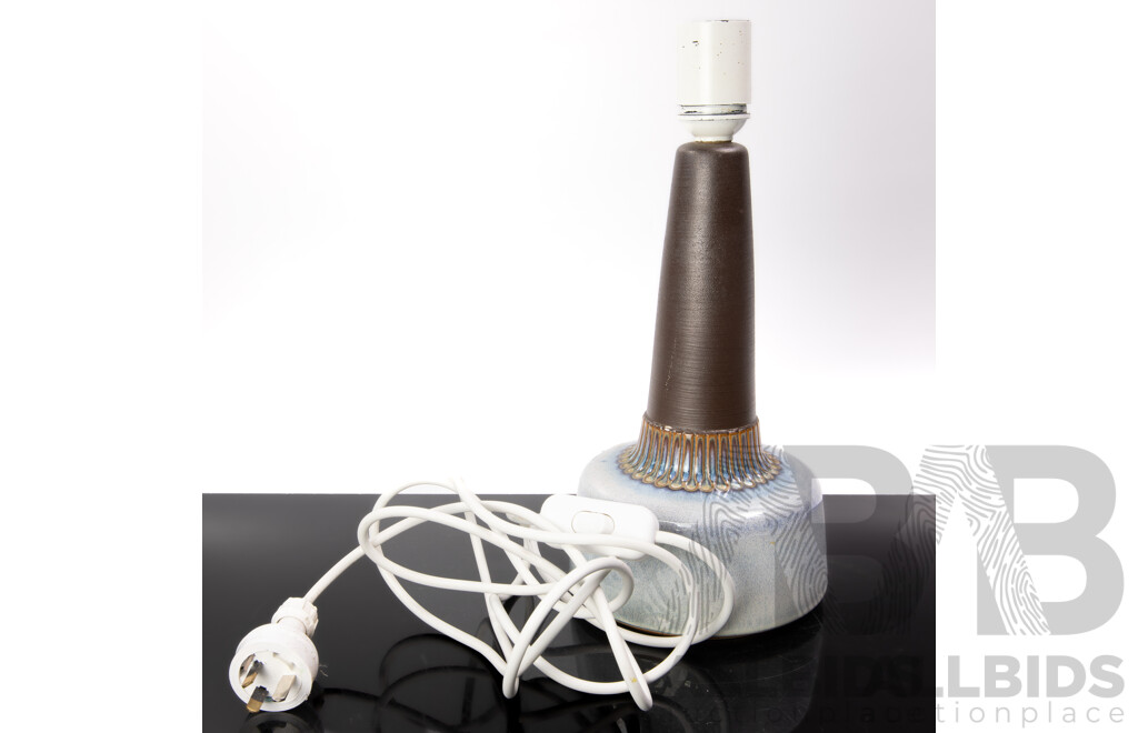 Mid Century Danish Ceramic Lamp Base by Palshus, Signed to Base