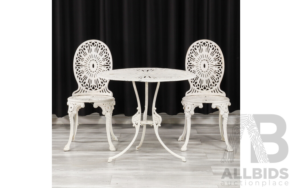 Painted Alloy Three Piece Garden Suite