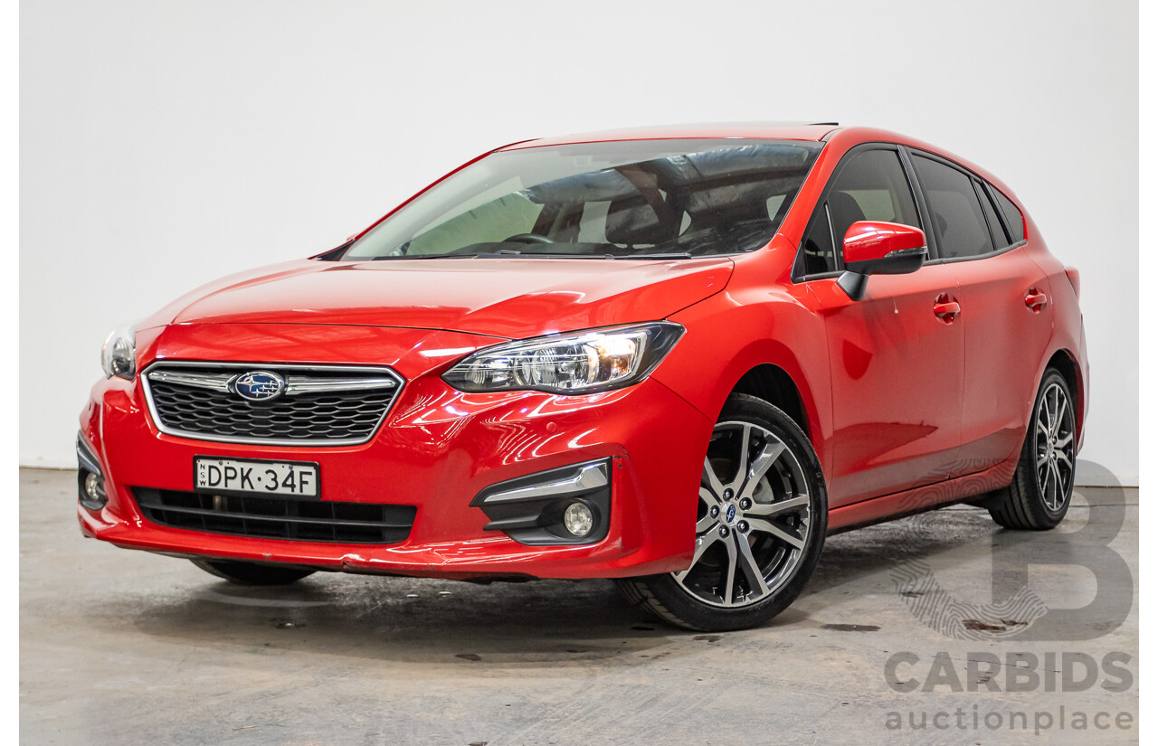 2/2017 Subaru Impreza 2.0i Premium (AWD) MY17 5d Hatchback Pure Red 2.0L