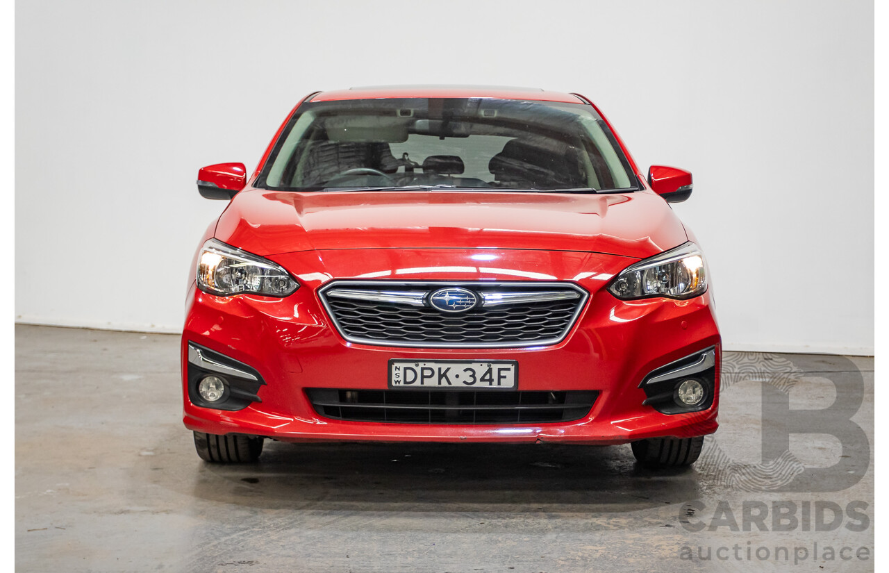 2/2017 Subaru Impreza 2.0i Premium (AWD) MY17 5d Hatchback Pure Red 2.0L