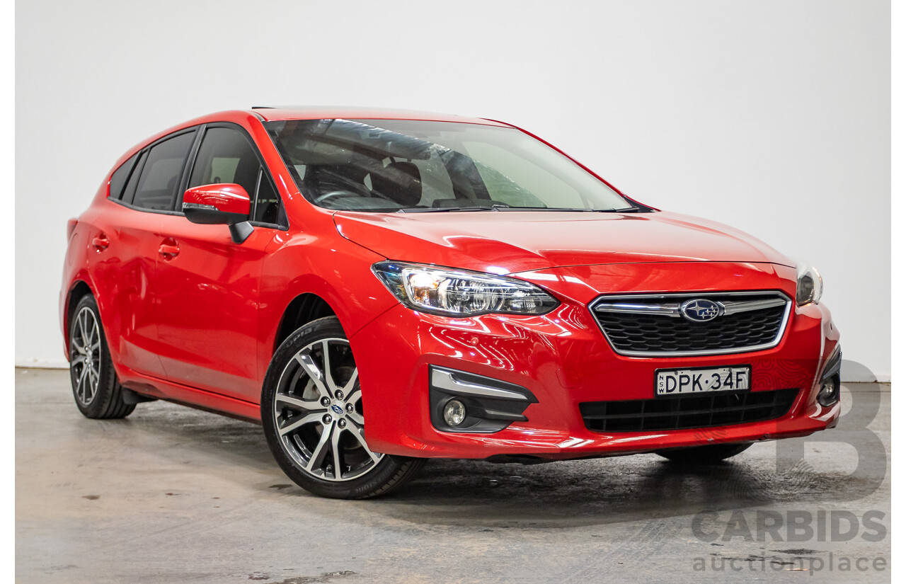 2/2017 Subaru Impreza 2.0i Premium (AWD) MY17 5d Hatchback Pure Red 2.0L