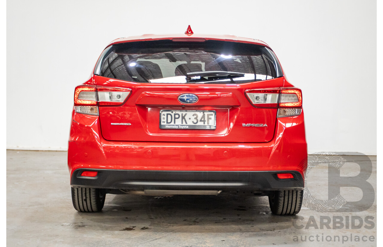 2/2017 Subaru Impreza 2.0i Premium (AWD) MY17 5d Hatchback Pure Red 2.0L