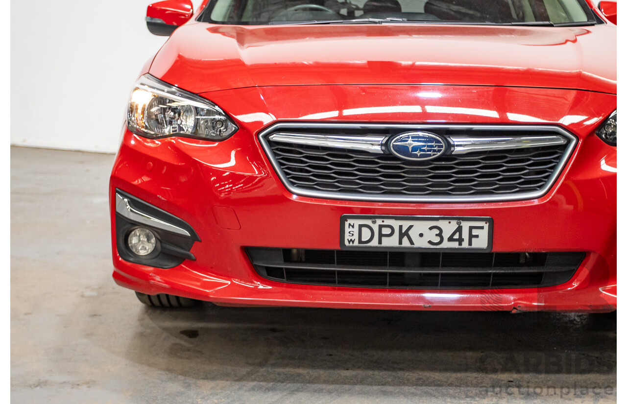 2/2017 Subaru Impreza 2.0i Premium (AWD) MY17 5d Hatchback Pure Red 2.0L