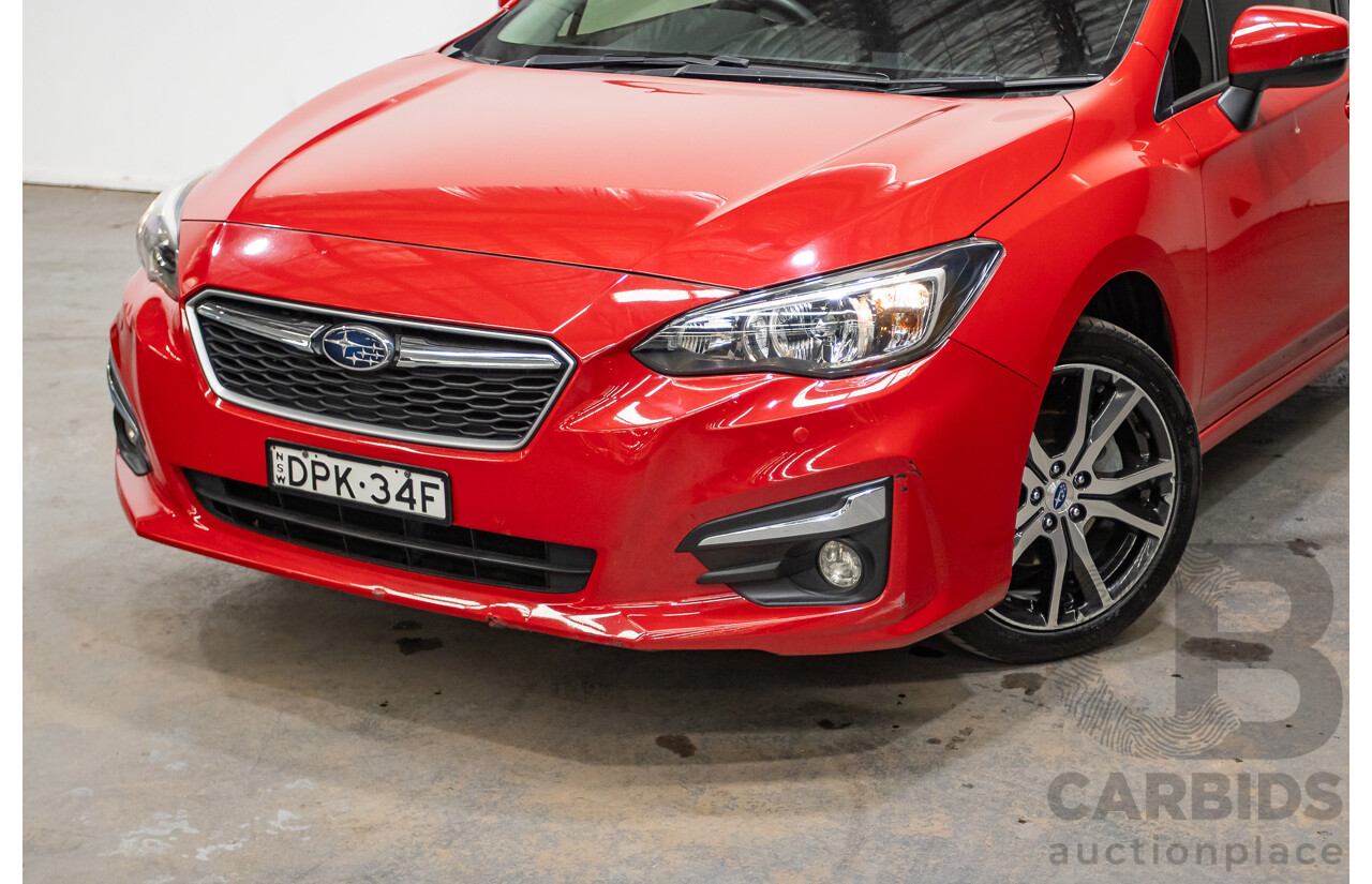 2/2017 Subaru Impreza 2.0i Premium (AWD) MY17 5d Hatchback Pure Red 2.0L