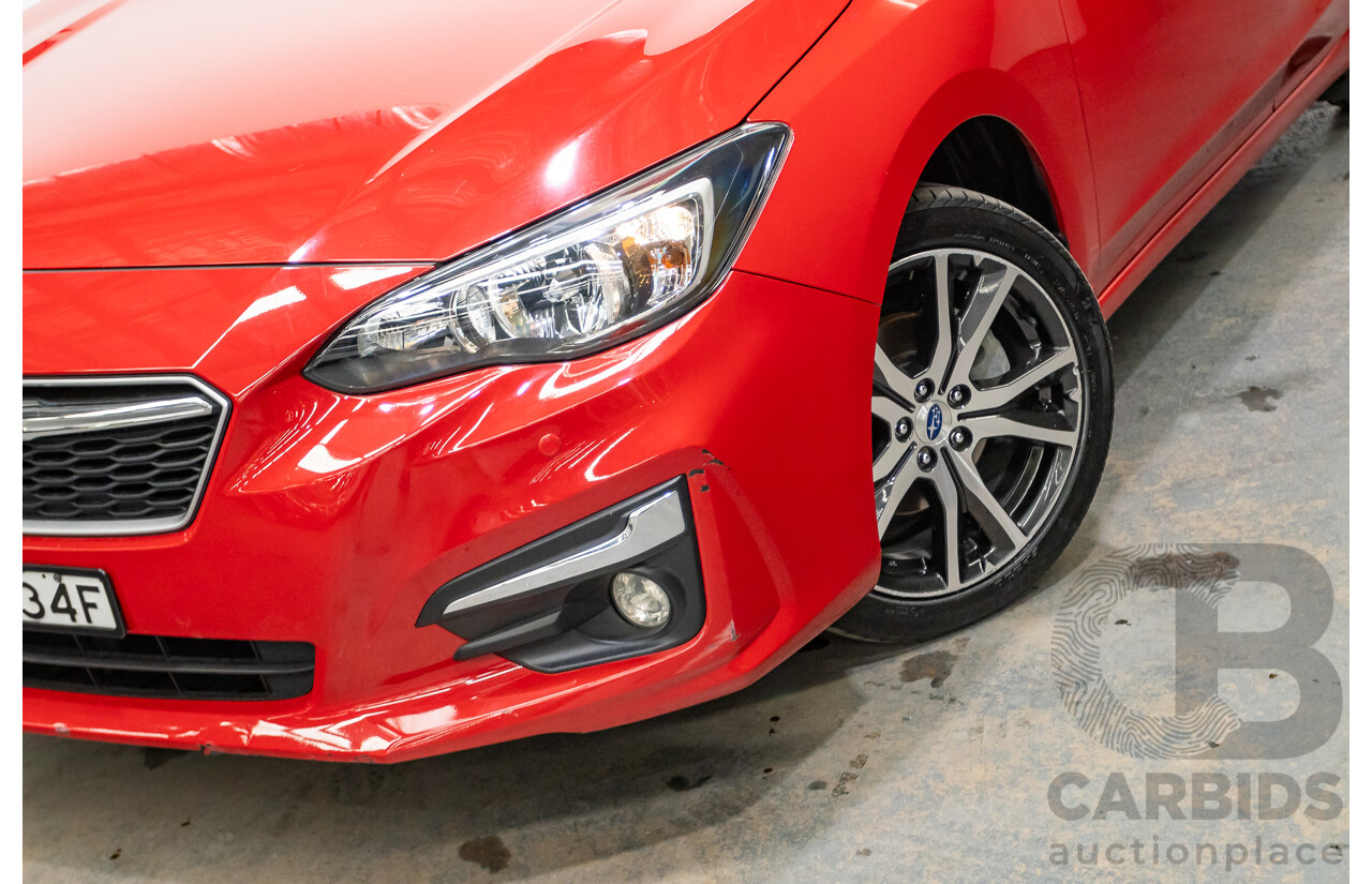 2/2017 Subaru Impreza 2.0i Premium (AWD) MY17 5d Hatchback Pure Red 2.0L
