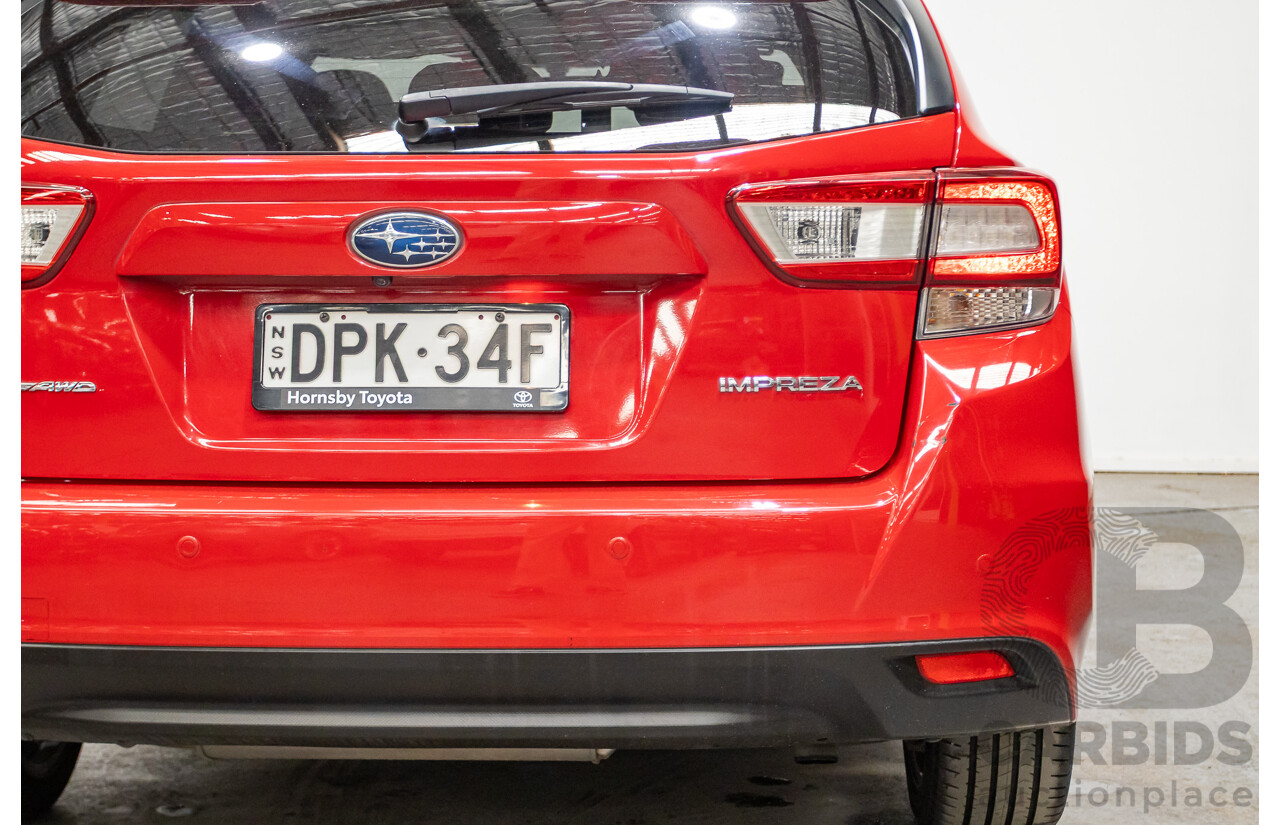 2/2017 Subaru Impreza 2.0i Premium (AWD) MY17 5d Hatchback Pure Red 2.0L