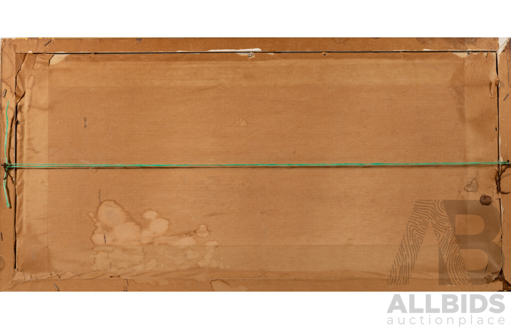 Artist Unknown, (20th Century), Mediterranean Water Scene, Wonderful Vintage Colour Print, 41 x 82 cm (frame)