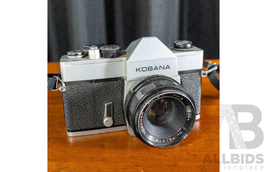 Vintage Kobana 35mm film SLR camera with Fixed Kobanar 50mm f/1.8 Lens