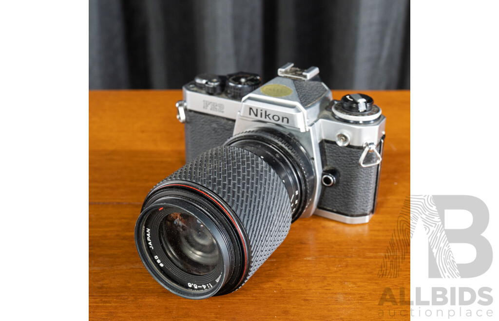 Nikon FE2 35mm SLR Camera with  Tokina SD 70-210mm