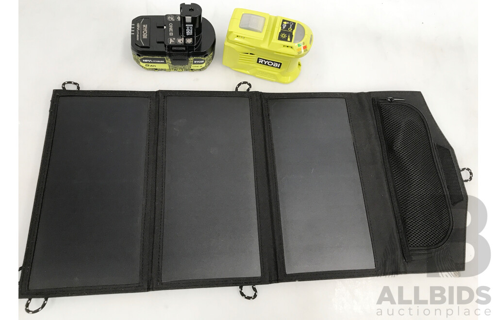 Ryobi 18V ONE+ 150W Inverter with 21W Solar Panel 4.0Ah Kit
