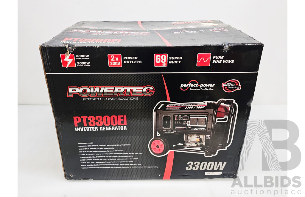 Powertec (PT3300Ei) Portable Inverter Generator